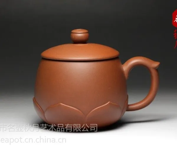 供应名壶秋月 莲心茶杯 底槽清 宜兴紫砂杯 全手工 盖杯 正品茶具