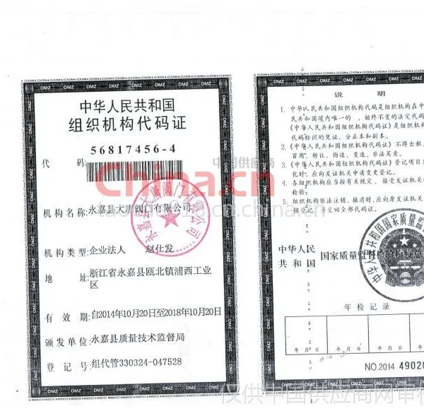 组织机构代码证