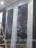 供应商场防寒保温皮革棉门帘可开窗口棉门帘定做