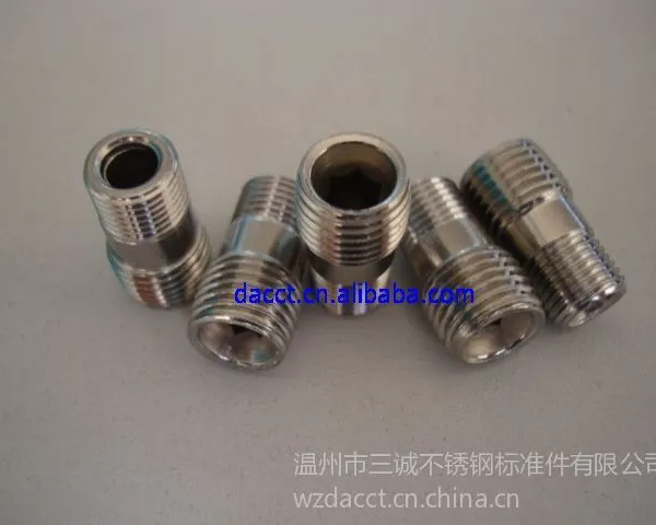供应不锈钢焊割机接头不锈钢园林工具用接头不锈钢冷镦内六角接头螺母