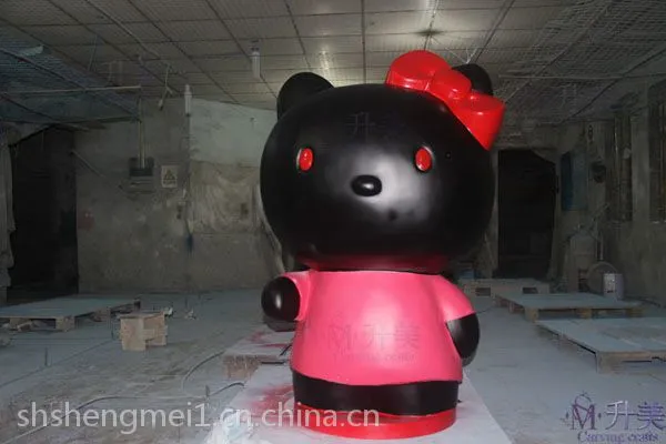 供应玻璃钢模型雕塑树脂HelloKitty道具现货出售卡通大型kt猫模型定做