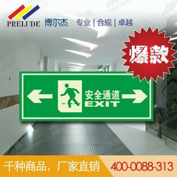 博尔杰 安全通道 爆款自发光标识 夜光标识 荧光标识 应急标识 墙贴 消防指示牌 消防标志