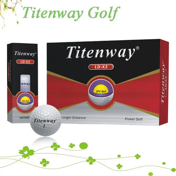 供应深圳银兔高尔夫用品Titenway三层高尔夫比赛球3层高尔夫球LD-X3