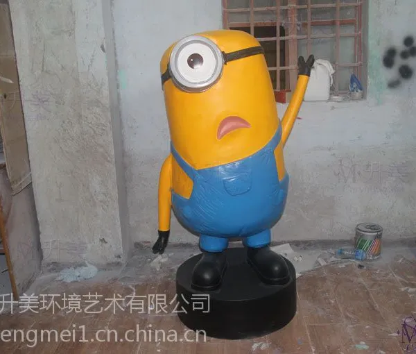 供应玻璃钢小黄人模型雕塑卡通电影版神偷奶爸现货出售