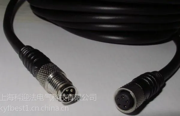 供应M8连接螺纹5针5孔电缆连接器,M8五针五孔双头连接器