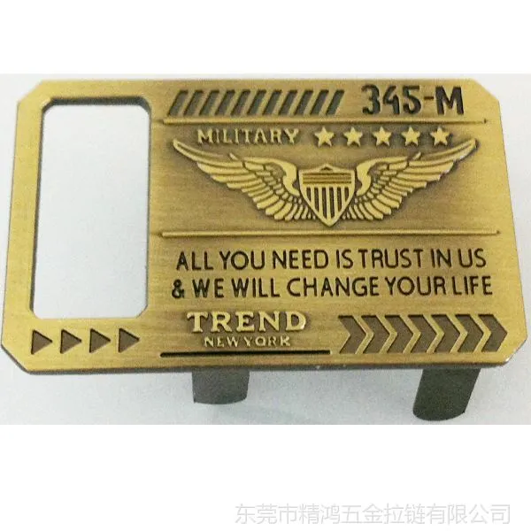供应箱包五金标签牌 脚牌 东莞压铸厂定制标签牌