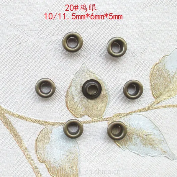 供应优质铜铁20#鸡眼 10/11.5mm*6mm*鸡眼钉 空心铆钉 窝钉 扣具