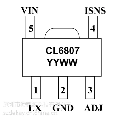 供应【优势供应原装】降压型1A大功率LED驱动器CL6807