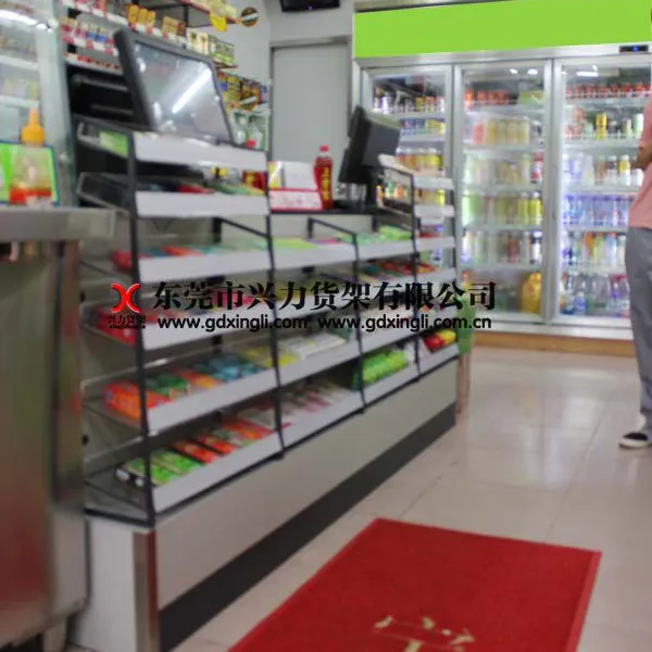 美宜佳收银台、连锁便利店货架、美宜佳货架、口香糖架、小铁架