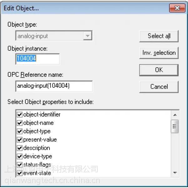 BACnet OPC server