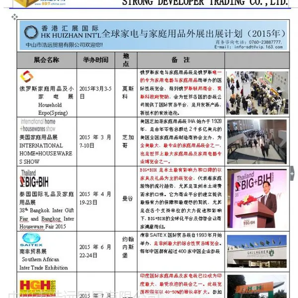 2016年火爆家用电器&家庭用品&礼品&玩具展会计划