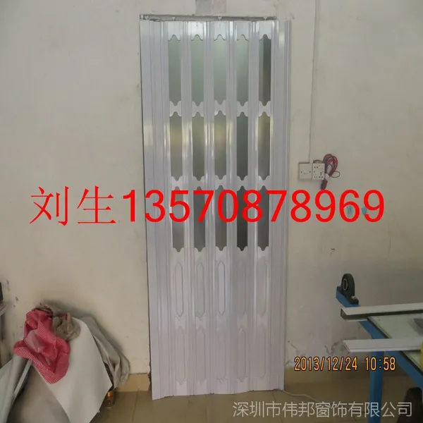 pvc豪华折叠门洗手间房间阳台隔断门书房移门开放式厨房推拉门