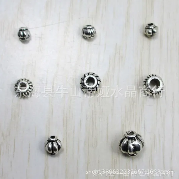 供应DIY 手工饰品配件材料 藏银串珠 隔珠 古银灯笼珠批发