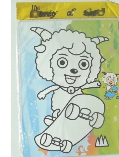供应供应16K大号儿童彩面沙画套装批发 配沙配袋