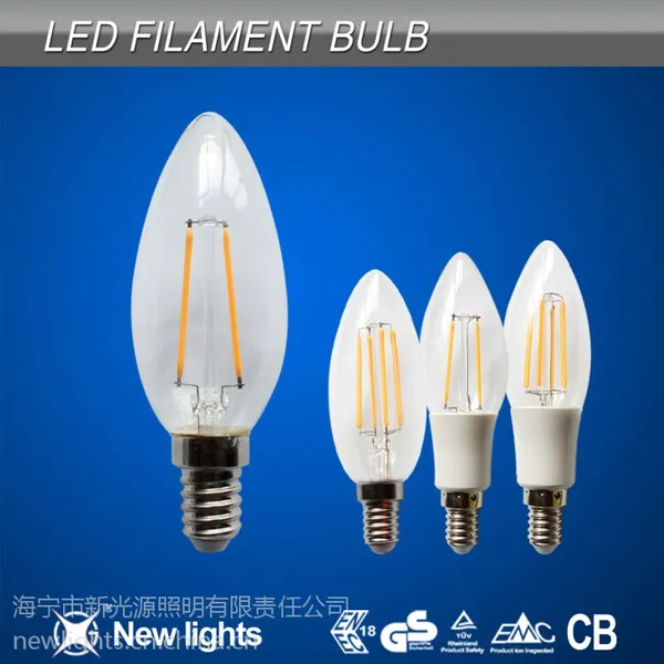 LED灯丝泡 C35 2W 蜡烛灯