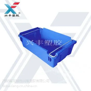 铁把塑胶箱铁耳塑料箱打不烂带标签卡塑料箱厂家直销