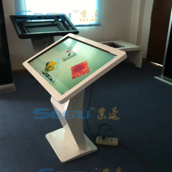 会议展厅触摸终端查询机大尺寸触摸屏显示器42寸斜面触摸查询一体机