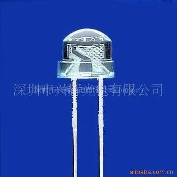 5MM直插LED草帽灯 5mm草帽正白光灯珠 高亮度草帽白光灯珠