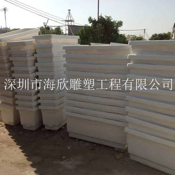 玻璃钢公路绿化花盆 市政高速公路花盆 道路校园景观花槽花盆