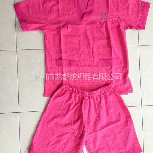供应安然纳米专用汗蒸服,纯棉面料汗蒸客人浴服男女款套装定做