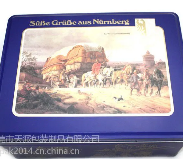 古典图案的饼干盒 新品上市饼干铁盒 环保饼干包装盒