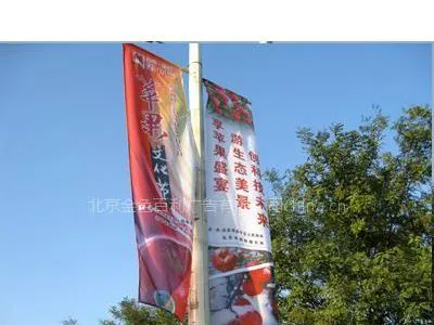 供应道旗灯杆旗制作安装