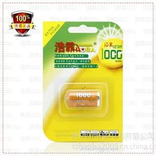 ��Ӧ�ֵ�ͲICR123A 3.6V 1000mA����ӳ����1000mAh (��װ)16340