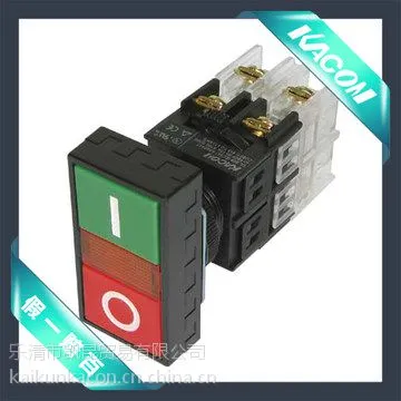 供应凯昆KACON Φ22mm双位按钮开关 一开一闭 24V 带灯K22-29D11/D4