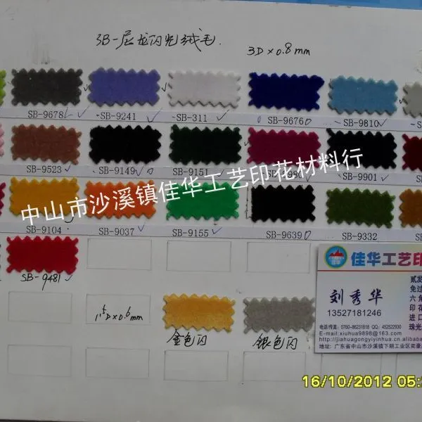 供应进口0.8MM1MM尼龙闪光绒毛飘光绒毛变色绒毛尼龙荧光色毛绒