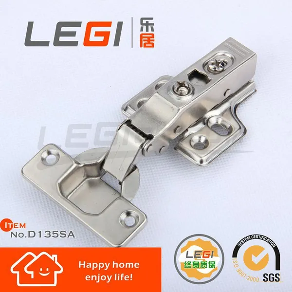 家具铰链款式 LEGI品牌一段力液压缓冲阻尼衣柜门铰隐藏式无声自关铰链
