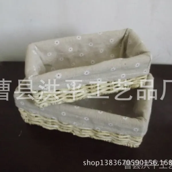 供应山东玉米皮编织筐 植物编织工艺手工编织 收纳篮 草编插花花器