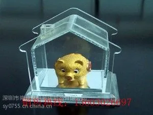 亚克力防尘罩展示盒 有机玻璃手办模型罩 工艺品盒 一体热弯透明