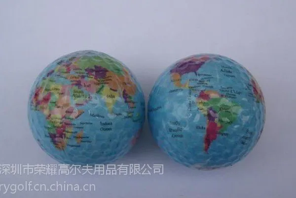 供应荣耀高尔夫球 水晶球 贴纸球 地球仪球 款式多种 质优厂家直销