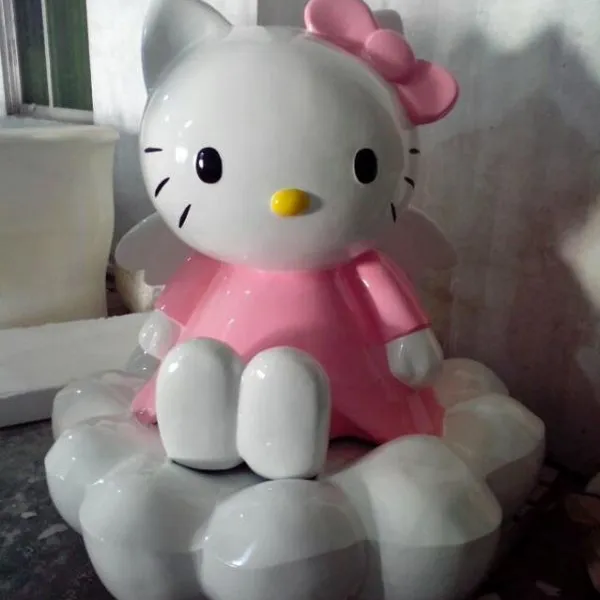 Hello KItty|KT猫雕塑|策划活动卡通雕塑|1.2m卡通雕塑|现有模具卡通
