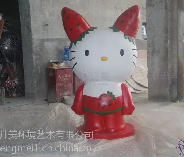 供应HelloKitty模型订做玻璃钢卡通雕塑KT猫现货出售