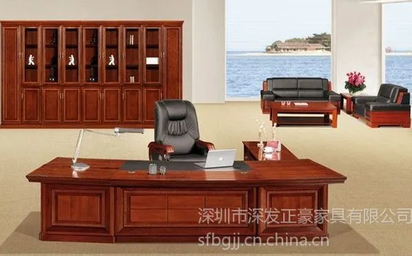 供应豪华大班台 实木大班台总裁台 办公大班台办公桌