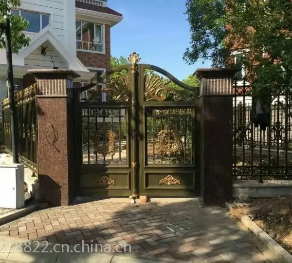 济宁铁艺大门,厂家现场定做,山东济宁阳光铸造厂厂家直销