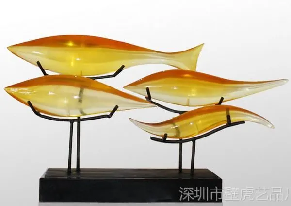 进口透明材料雕塑,酒店高档雕塑,雕塑厂家,透明鱼雕塑摆件抽象雕塑家居饰品摆件 软装饰品