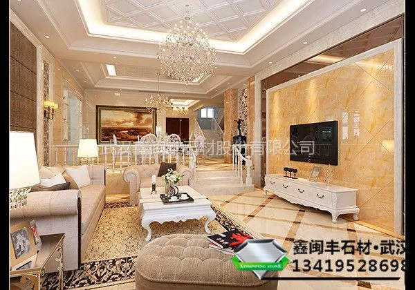 玉石拼花背景墙图片 玉石拼花背景墙案例 玉石拼花背景墙照片 鑫闽丰石材