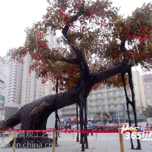 广晟景观工艺供应合成树脂 仿真许愿树 广场公园商场氛围造景祈福许愿专用仿生许美化 摆饰