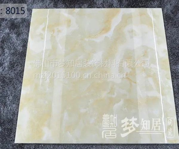 佛山市发源地陶瓷FYD8105喷墨全抛釉地面砖,客厅装饰墙砖,工程出口瓷砖