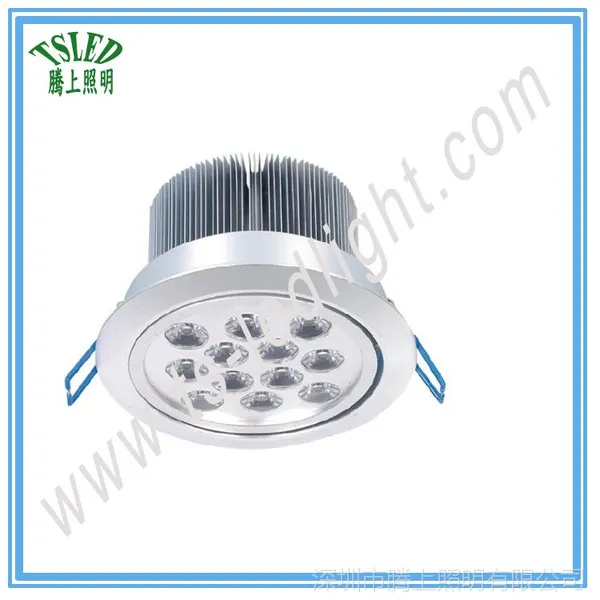 商照12W led天花灯刀片散热高光一体化天花射灯 仿流明单头斗胆灯
