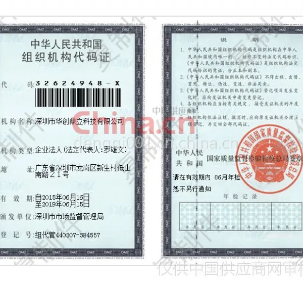 组织机构代码证影印件