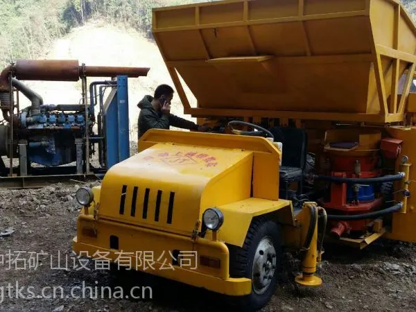 供应DL-XG13自动上料喷浆车 全自动上料喷浆机组 单双料斗、一拖二