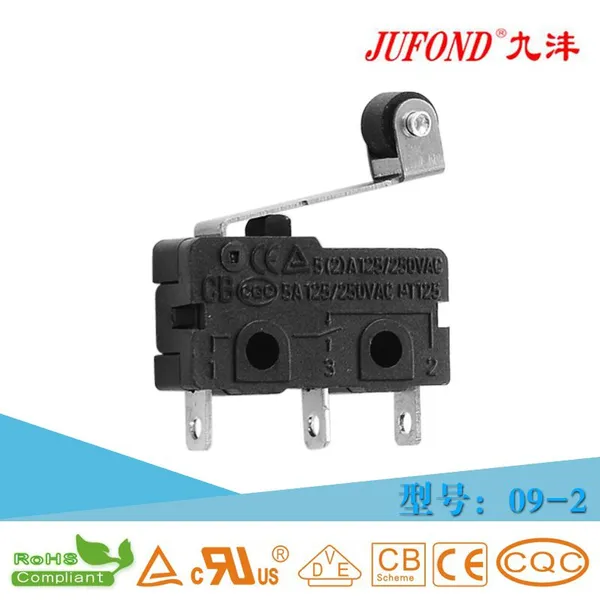 九沣JUFOND带滚轮三脚微动开关 09-2