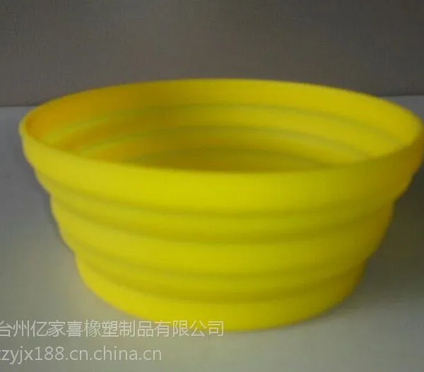 供应亿家喜硅胶折叠碗 硅胶宠物碗 遛狗碗 外出便携食具