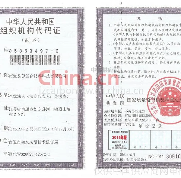 组织机构代码证影印件