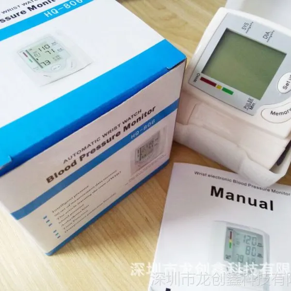 厂家批发长坤腕式电子血压计(英文)家用电子血压仪可供出口外贸版