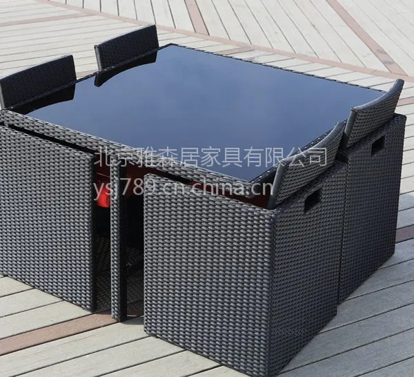 供应 精致酒店庭院户外藤编桌椅组合