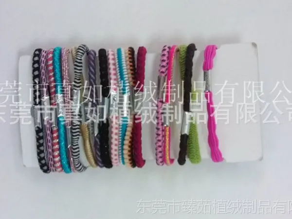 东莞时尚休闲女孩头饰天鹅绒弹性发带松紧绳